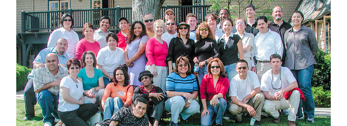 A group photo of mentor program members from 2004.